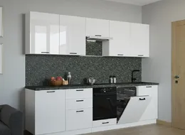 Кухонный гарнитур Белый глянец -18 (3000 мм)
