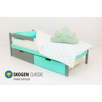 Детская кровать «Svogen classic графит-мятный»