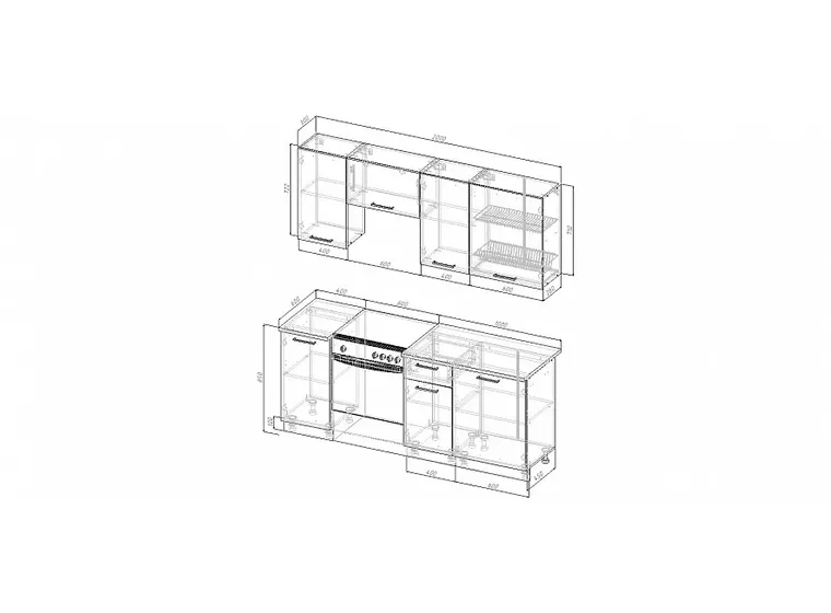 Гарнитур кухонный Дели-2000
