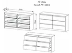 Комод 6 ящиков Мори МК1380.6