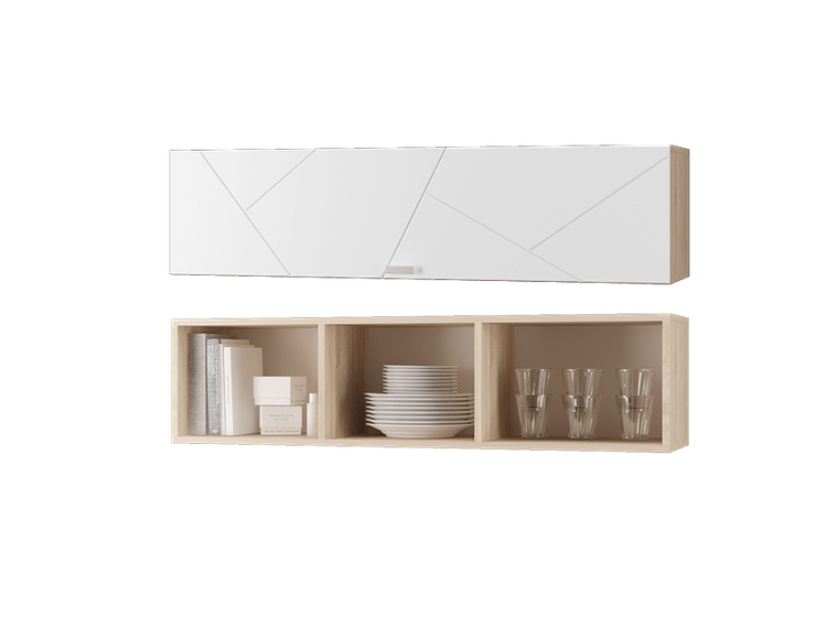 Шкаф настенный (1200) с гориз. дверкой Скайлайн