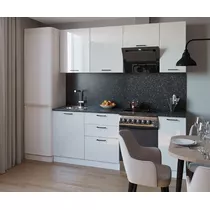 Кухонный гарнитур Белый глянец-16 (2200 мм)