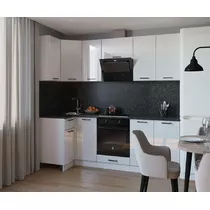 Кухонный гарнитур Белый глянец-8 (1000х2400 мм)