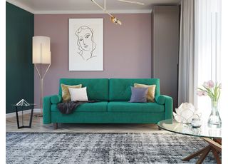 Прямой диван Капелла 1 БД тик-так в гостиную