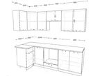 Кухонный гарнитур Белый глянец-8 (1000х2400 мм)